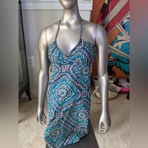 Womens H&M Dress Sz 4 Multicolor Four Sleeveless tie Above Knee Length